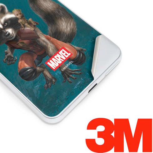 Marvel Rocket and Baby Groot Cosmic Bond Google Pixel 3 Skin